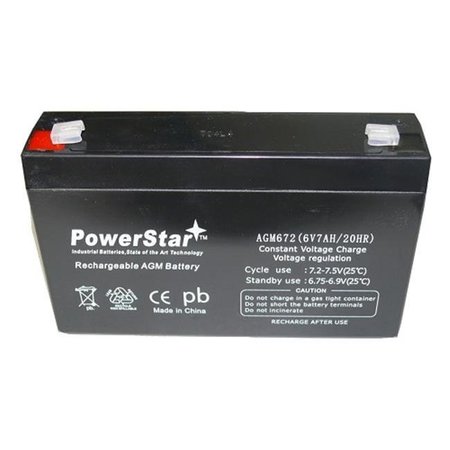 POWERSTAR PowerStar AGM672-15 6V 7 Ah Replacement UPG - Sealed Lead Acid Battery AGM672-15